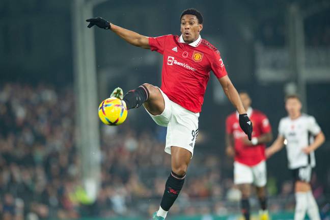 Martial in action during United's 2-1 win over Fulham on Sunday. (Image Credit: Alamy)