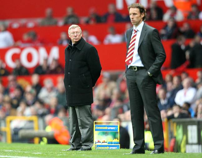 Ferguson managing against Gareth Southgate. Image: Alamy