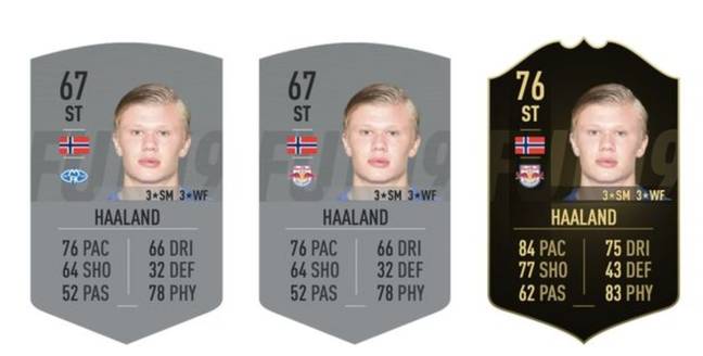 Haaland's impressive form for RB Salzburg quickly saw him earn his first in-form card in FIFA 19