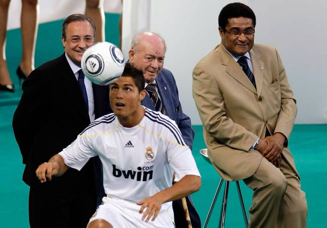 Perez was Madrid president when the Spanish club signed Ronaldo from Manchester United in 2009 (Image: Alamy)