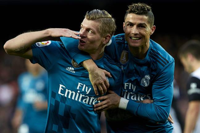 Kroos and Ronaldo during their time together at Real Madrid. (Image Credit: Alamy)