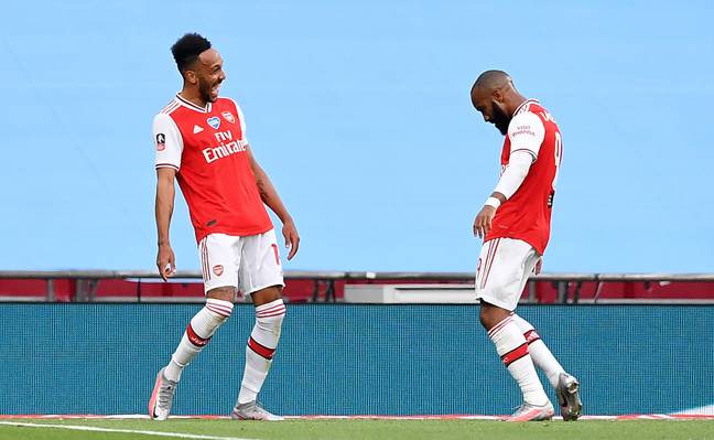 Lacazette and Aubameyang are both wanted by Barcelona. Image: PA Images