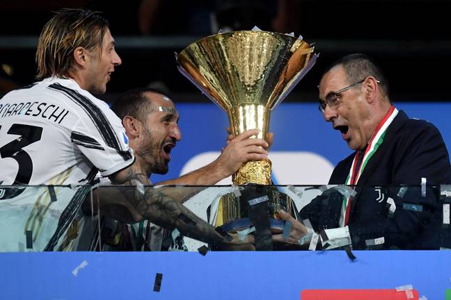 Sarri and Juventus won the league in 2020. Image: Alamy