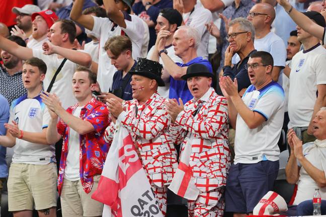 England supporters pictured in Qatar. (Image Credit: Alamy)
