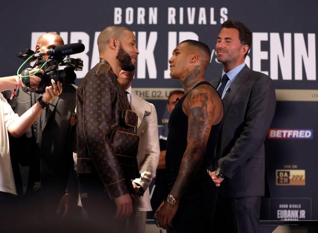 Benn (right) had been due to face Eubank Jr on October 8 (Image: Alamy)