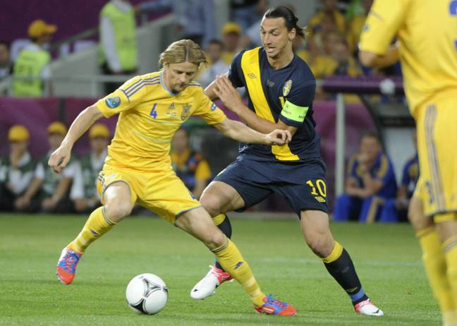 Tymoshchuk playing in Euro 2012 for Ukraine. Image: PA Images
