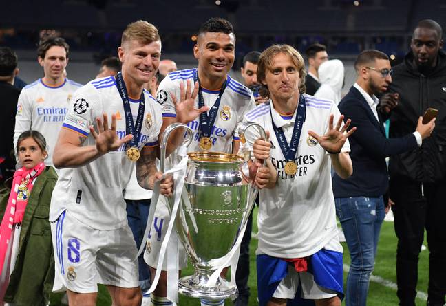 Kroos, Casemiro and Luka Modric all have five European trophies. Image: Alamy