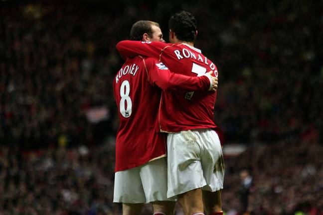 Rooney and Ronaldo in 2007. (Image Credit: Alamy)
