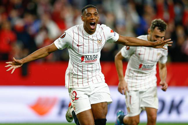 Martial opened his account for Sevilla on Thursday (Image: PA)