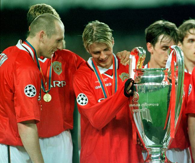 Beckham and Stam in 1999. (Image Credit: Alamy)