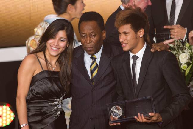 Neymar e Pelé juntos em 2012. (Crédito da imagem: alamy)
