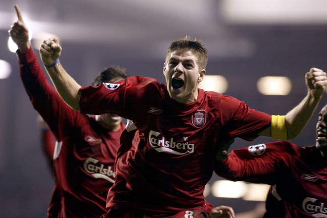 Gerrard's goal sent Liverpool through with just minutes remaining in their final group game (Image credit: PA)
