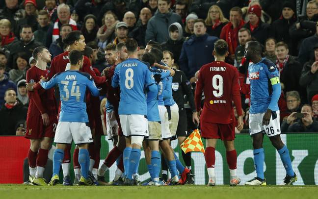 Liverpool and Napoli have faced each other in recent Champions League times. Image: Alamy