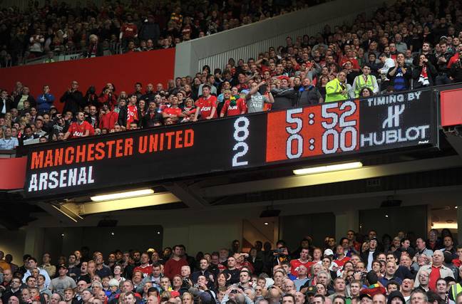United thrashed Arsenal at Old Trafford in 2011 (Image: Alamy)