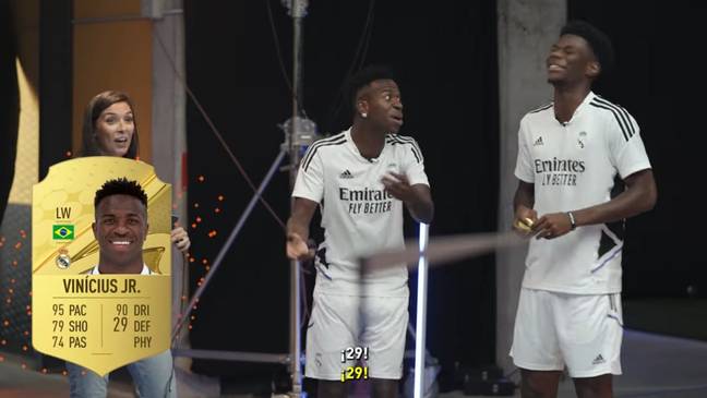 Vinicius took that personally. (Image Credit: Real Madrid/YouTube)