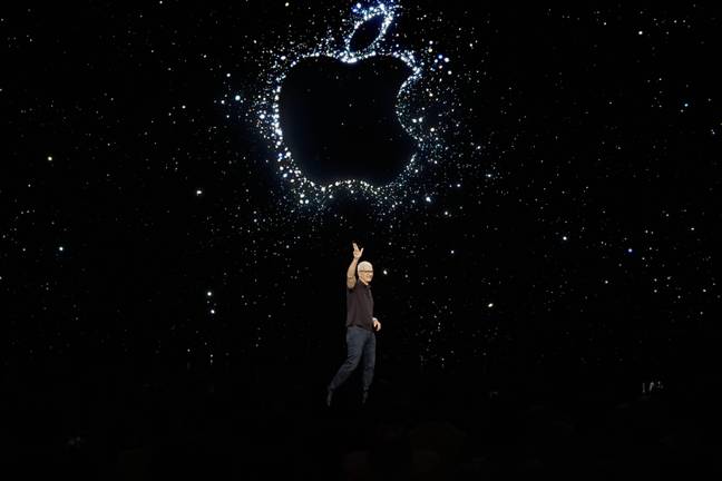 Apple CEO Tim Cook during an Apple Event this year. (Image Credit: Alamy)