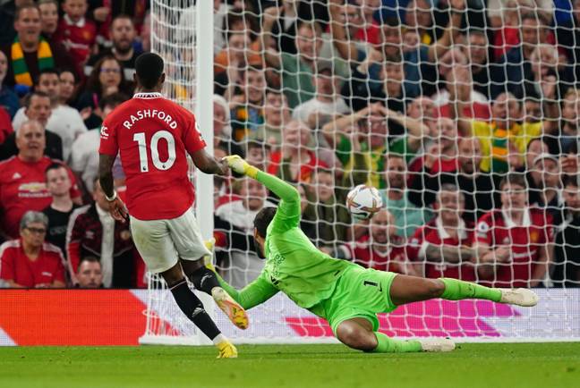 Marcus Rashford scoring United's second goal. (Image Credit: Alamy)