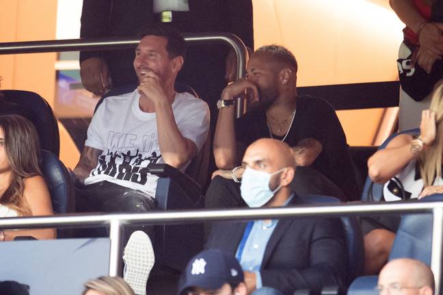 Messi has sat in the stands previously after coming back from Argentina duty. Image: PA Images