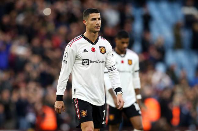 Ronaldo was United captain during his last appearance, a 3-1 defeat to Aston Villa. (Image Credit: Alamy)