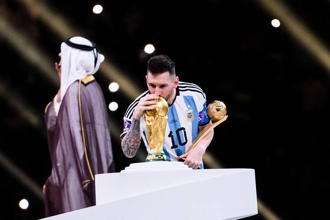 Messi won the Golden Ball award at the World Cup. Image: Alamy