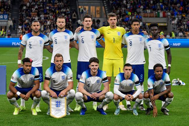 England's players before a 1-0 defeat to Italy in September. (Image Credit: Alamy)
