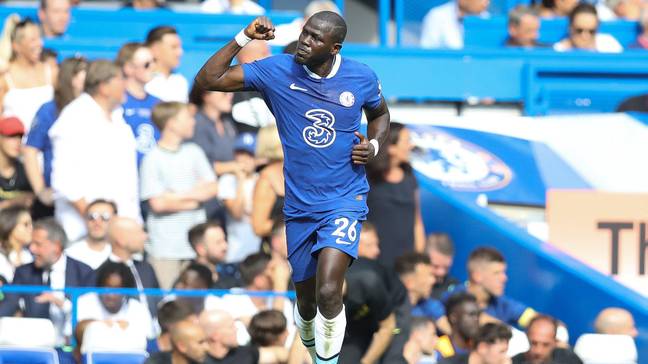 Kalidou Koulibaly celebrates his goal against Tottenham. (Alamy)