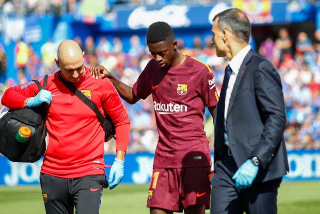 Dembele has had a number of injuries since moving to Spain. Image: PA Images