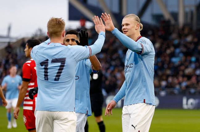 Kevin De Bruyne and Erling Haaland have struck up a key connection for Manchester City. Credit: Alamy