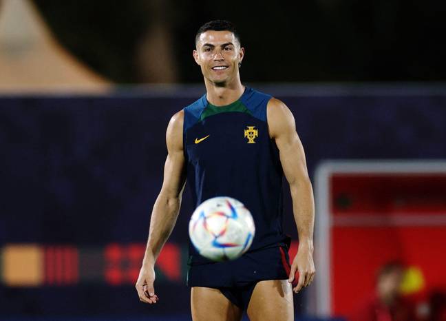 Ronaldo did gym work on Wednesday. Image: Alamy