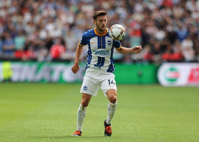 Lallana playing for Brighton earlier this season. Image: Alamy