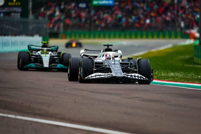 Hamilton was stuck behind Pierre Gasly for much of the race. Image: PA Images