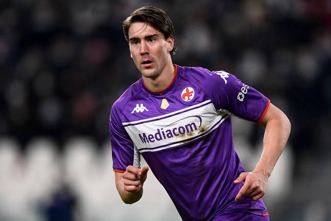 Vlahovic has scored 18 goals in 22 games for Fiorentina this season (Image: Alamy)