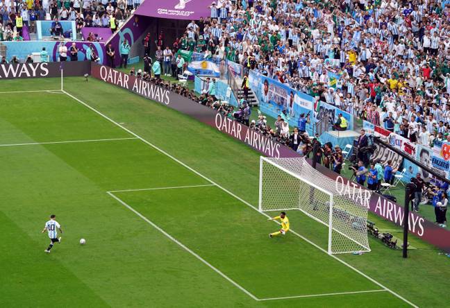 Lionel Messi put Argentina ahead from the penalty spot. Image: Alamy