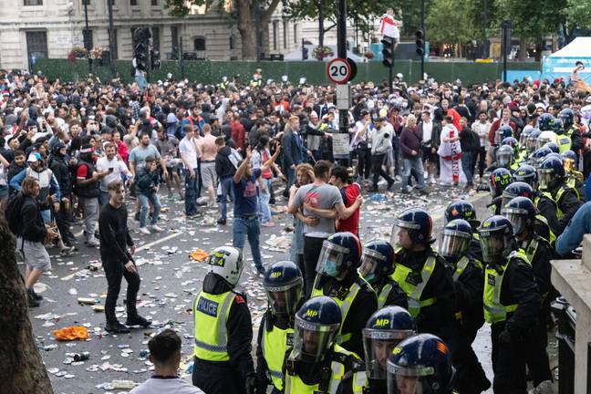 The Euro 2020 final was marred by clashes between fans and police. Image: PA Images