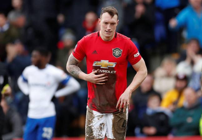 Jones during his most recent appearance for United. Image: PA Images