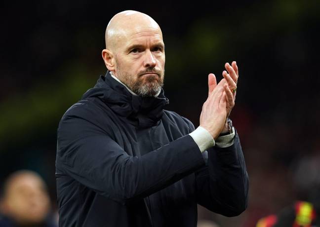Erik ten Hag applauds the Old Trafford crowd after their victory over Crystal Palace. Image: Alamy