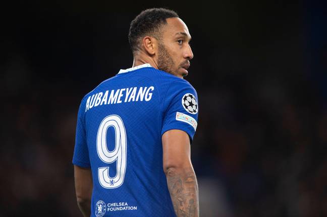 Pierre-Emerick Aubameyang of Chelsea during the UEFA Champions League match between Chelsea and Dinamo Zagreb. (Alamy)