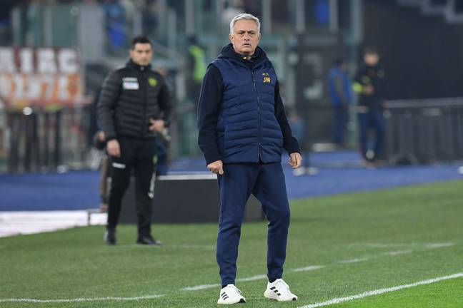 Mourinho on the sidelines during Roma's 2-0 win over Fiorentina.  (Image credit: Alamy)