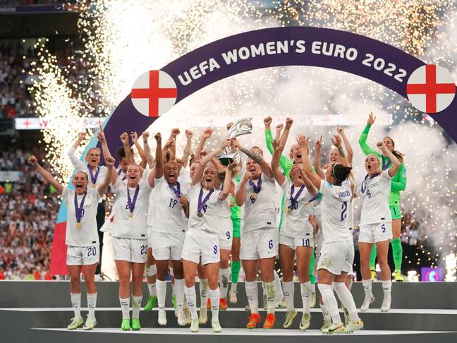 England Women won the country's first major senior football silverware since 1966. Image: Alamy