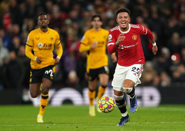 Sancho started against Wolves but was taken off in the second half. Image: PA Images