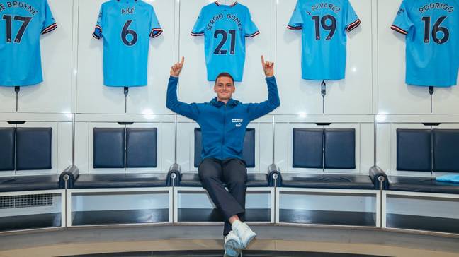 Sergio Gomez Signs For Manchester City (Image: Manchester City/ManCity.com)