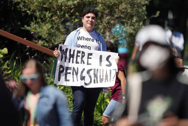 A protestor asking the same question earlier in the week. Image: Alamy
