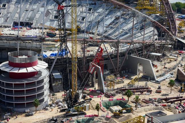 Construction site Khalifa International Stadium.  Credit: Joerg Boethling / Alamy.