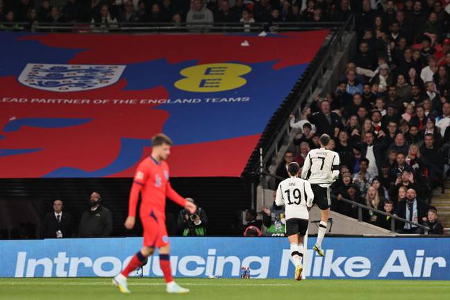 Kai Havertz scored twice vs England at Wembley. (Alamy)