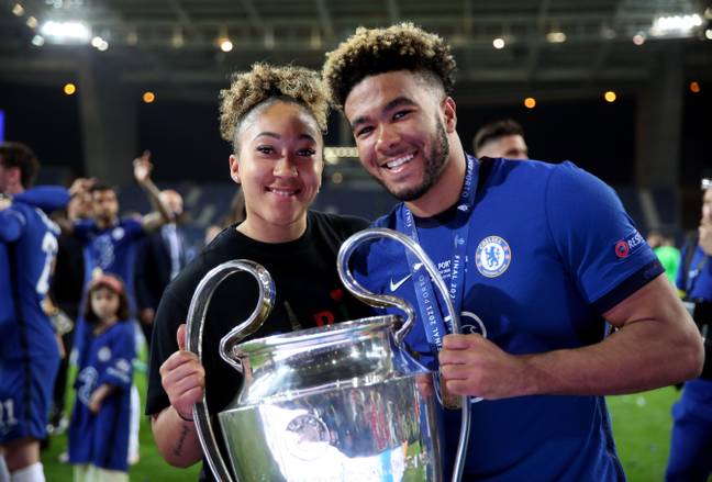 Reece James with his sister following Chelsea's Champions League triumph. Image: Alamy 