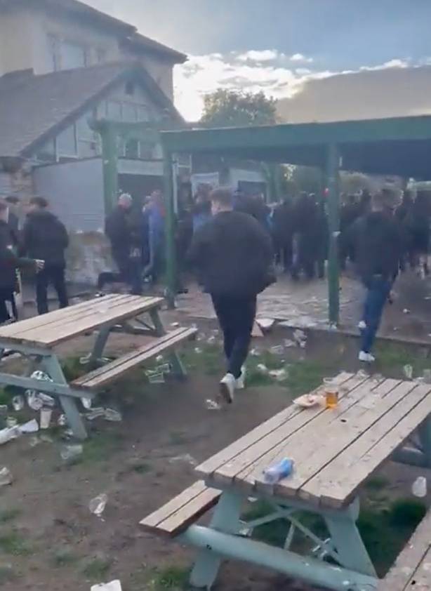 The violence occurred at the the Greenman Pub and Hotel in Wembley (Image: Twitter/carefreeblues97)