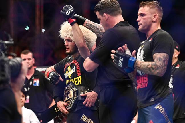 Nurmagomedov called time on his career after beating Justin Gaethje at UFC 254 (Image: Alamy)