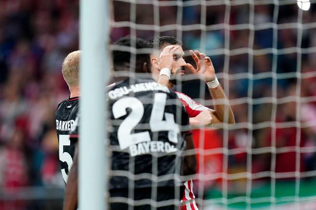 Carrasco missed a late penalty against Bayer Leverkusen (Image: Alamy)
