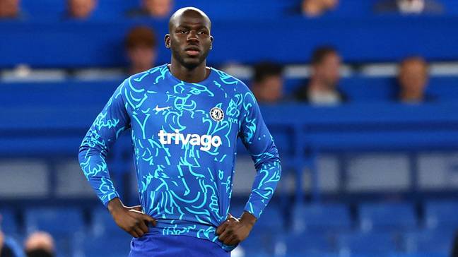 Chelsea's Kalidou Koulibaly during the warm up before the match. (Alamy)