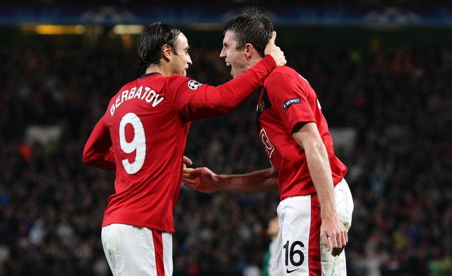 Berbatov and Carrick were the oddest of duos. (Image Credit: Alamy)
